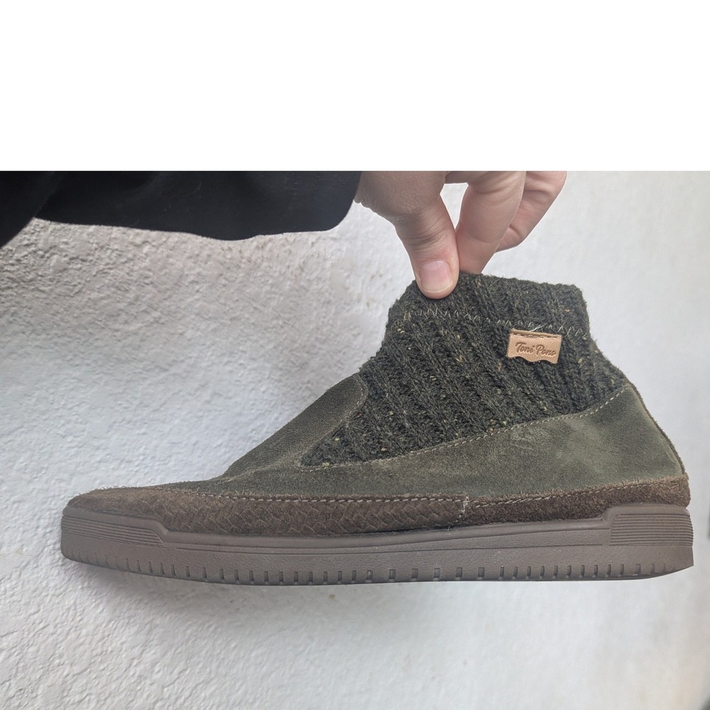 Toni Pons Instint Olive Green Suede Knit Ankle Boots‎ Made in Spain Womens 39